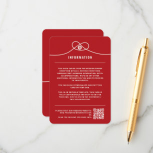 Carte D'accompagnement Bécasseau maubèche Union Double Bonheur Mariage Ch