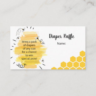 Carte D'accompagnement Bee Baby shower Déchets Raffin Billet Insertion
