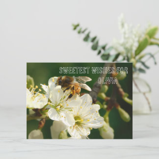 Carte D'accompagnement Bee & Blossom | Voiture de bienvenue avec nom pers