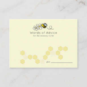 Carte D'accompagnement Bee Daisy Yellow Baby shower