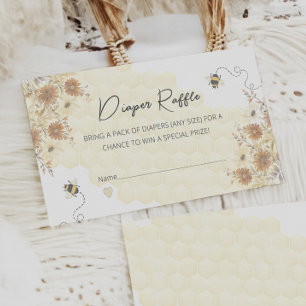 Carte D'accompagnement Bee Honey Boho Baby shower Déchets Raffle