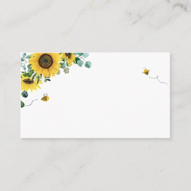 Carte D'accompagnement Bees and Sunflower Livres pour Baby insert card (Devant)