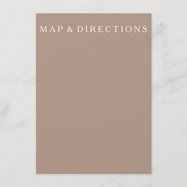 Carte D'accompagnement Beige Taupe chaleureux avec Mariage blanc Détail (Devant)