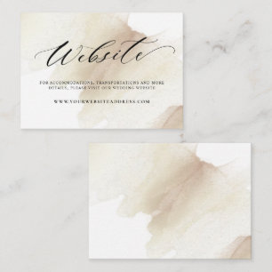 Carte D'accompagnement Beige Watercolor Earthy Blooms, Site Mariage