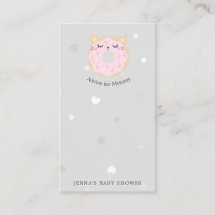 Carte D'accompagnement beignets animaux Baby shower mignon Conseils