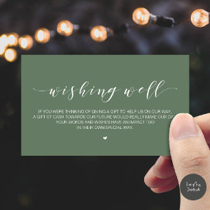 Carte D'accompagnement Belle Élégante Bassin de Vœux de Mariage, Cadeaux