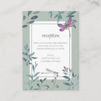 Belle libellule et jardin Mariage de verdure