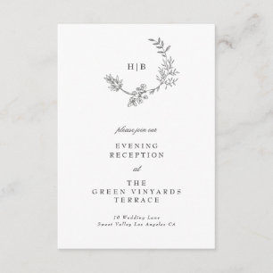 Carte D'accompagnement Belle Réception De Mariage De Serres À Croquis Flo