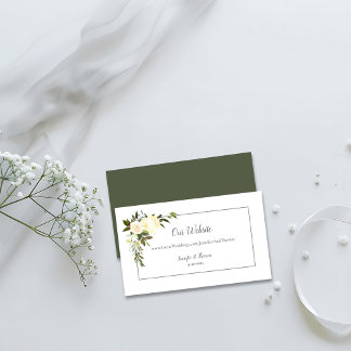 Carte D'accompagnement Belle Roses Blanches Site Mariage Floral