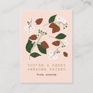 Carte D'accompagnement Berry Awesome Classe de fraises Valentine