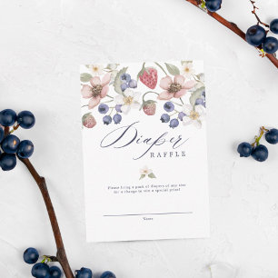 Carte D'accompagnement Berry Baby shower doux Fleurs et baies sauvages