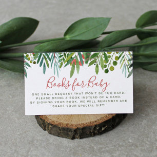 Carte D'accompagnement Berry & Branches - Baby shower d'hiver Demande de