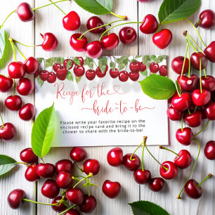 Carte D'accompagnement Berry Love is Sweet Recipe pour que la mariée soit