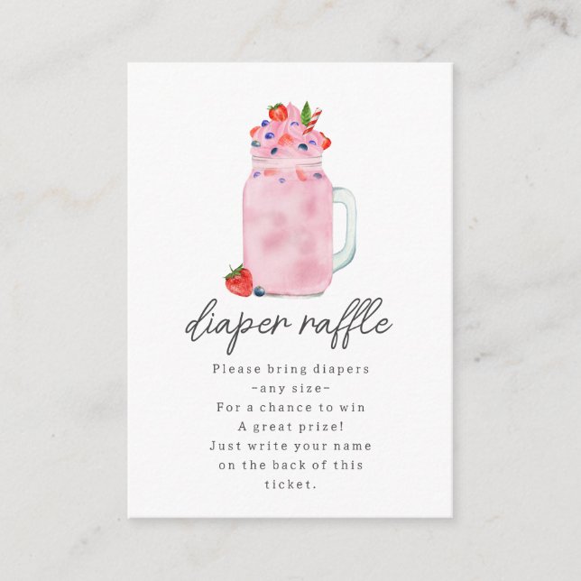 Carte D'accompagnement Berry Smoothie Baby shower Diaper Raffle (Devant)