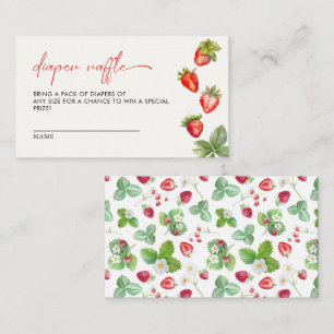 Carte D'accompagnement Berry Sweet Baby shower fraise Raffin de couche de