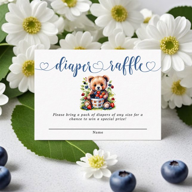 Carte D'accompagnement Berry Sweet Baby shower Fruits Fruits Raffle de la (Créateur téléchargé)