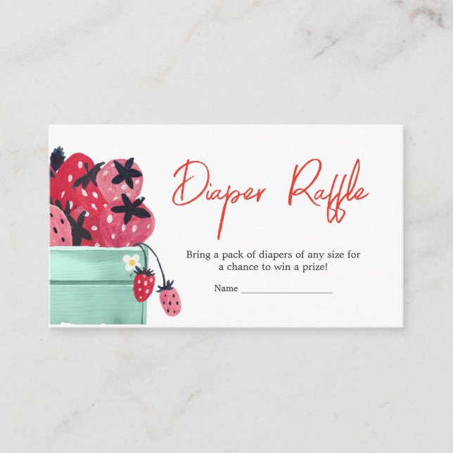 Carte D'accompagnement Berry Sweet Baby shower Raffle de couche (Devant)