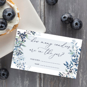 Carte D'accompagnement Berry Sweet Blueberry Devine Combien de bonbons ca