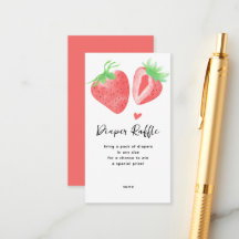 Berry Sweet Diaper Raffle Baby shower fille