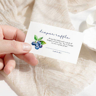 Carte D'accompagnement Berry Sweet Diaper Raffle Douche Blueberries