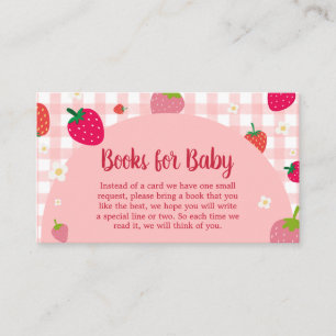 Carte D'accompagnement Berry Sweet En vichy fraises Livres pour bébé