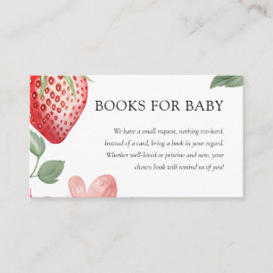 Carte D'accompagnement Berry Sweet Floral Baby showers Livres Pour Bébé