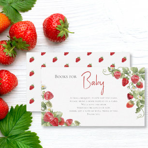 Carte D'accompagnement Berry Sweet Strawberry Books for Baby shower