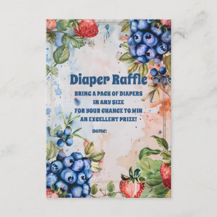 Carte D'accompagnement Berry Sweet Wild Berries & Fleurs Diaper Raffle