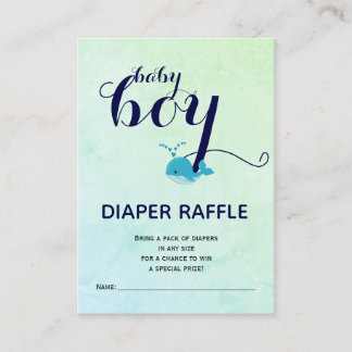 Carte D'accompagnement Béton bleu marine Déchets Baby shower Raffle
