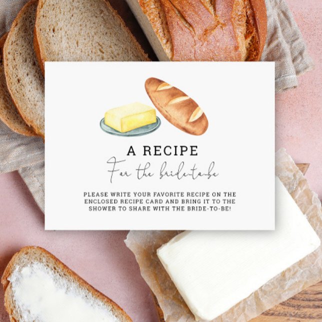 Carte D'accompagnement Beurrer ensemble - Recette pour la future mariée (Créateur téléchargé)