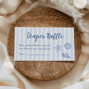 Carte D'accompagnement Bientôt sur la côte Fête de bébé Diaper Raffle