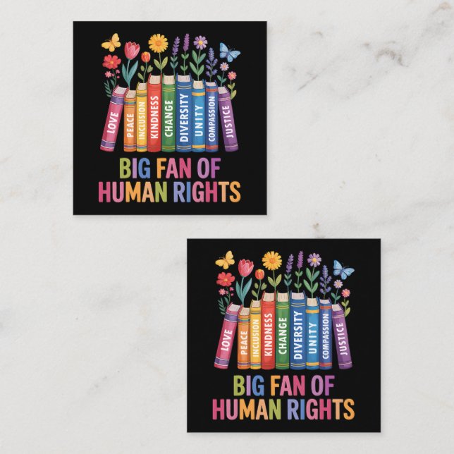Carte D'accompagnement Big Fan Of Human Rights  (Devant / Derrière)