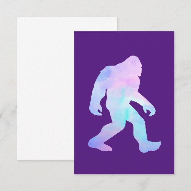 Carte D'accompagnement Bigfoot aquarelle       (Devant / Derrière)