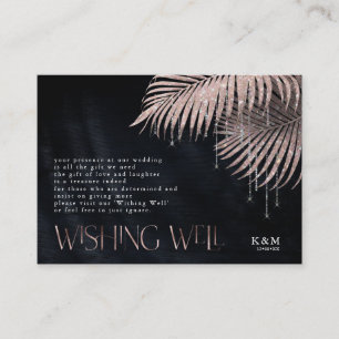 Carte D'accompagnement Bijoux Palm Leaf Wishing Well V2 Rose Gold ID830