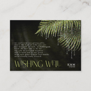 Carte D'accompagnement Bijoux Palm Leaf Wishing well V3 Green ID830
