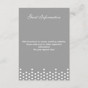 Carte d'accompagnement bilingue pour invités à poi