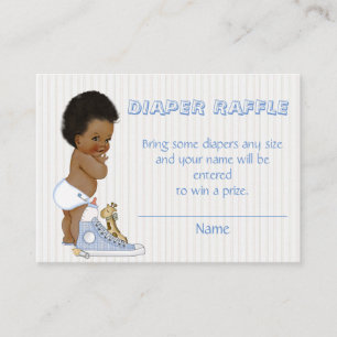 Carte D'accompagnement Billet American Baby Boy Raffle Bébé Africain