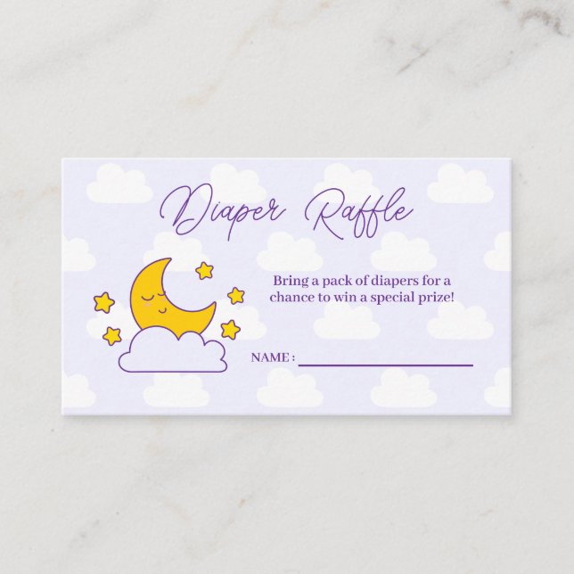 Carte D'accompagnement Billet Au-Dessus Du Baby shower Lune Refroidisseur (Devant)