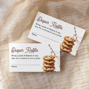 Carte D'accompagnement Billet Baby shower au lait et aux biscuits au lait