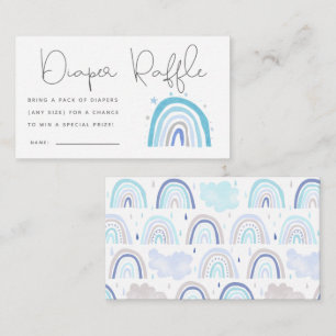 Carte D'accompagnement Billet Baby shower bleu arc-en-ciel Refroidisseur