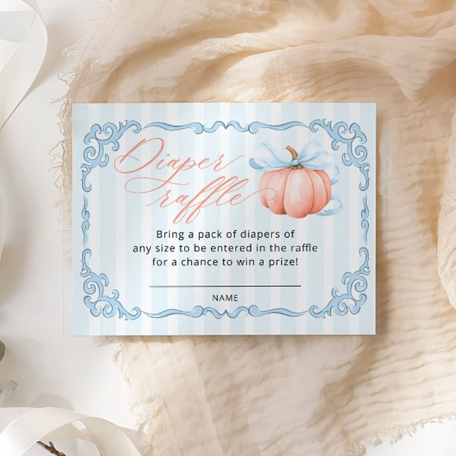 Carte D'accompagnement Billet Baby shower  citrouille (Créateur téléchargé)