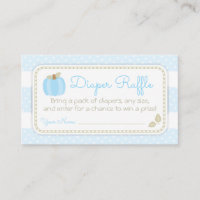 Billet Baby shower Citrouille bleu Refroidisseur