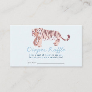 Carte D'accompagnement Billet Baby shower de couches de  de tigre bleu