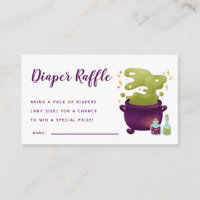 Billet Baby shower de couches éffrayant Cauldron