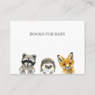 Carte D'accompagnement Billet Baby shower de lessive pour animaux de bois