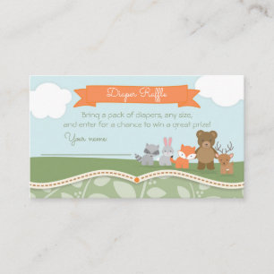 Carte D'accompagnement Billet Baby shower de lessive pour animaux de bois