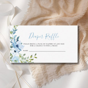Carte D'accompagnement Billet Baby shower de plongeur Blue Floral