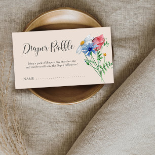 Carte D'accompagnement Billet Baby shower fleur sauvage Charme Reflets Re