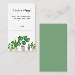 Carte D'accompagnement Billet Baby shower Plante Pot