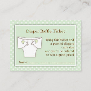 Carte D'accompagnement Billet Baby shower vert à la menthe Raffle Insérer